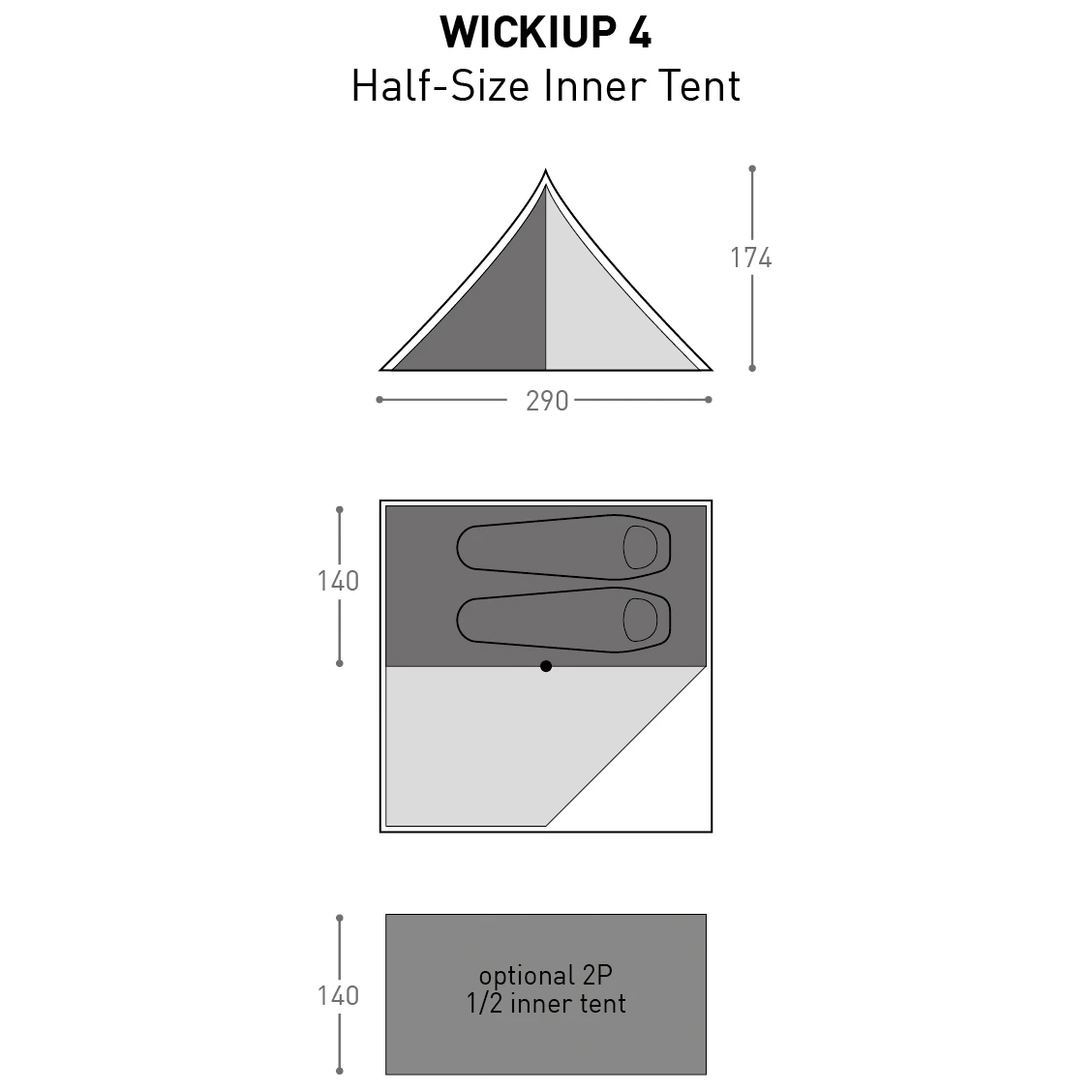Bach Wickiup 4 Half-Size Innertent - Body 4 Bach Wickiup 4 Half-Size Innertent - Body - Image 2