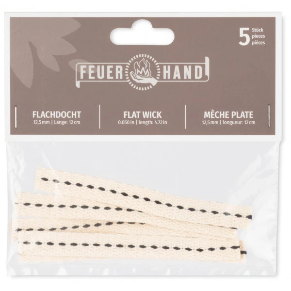 Feuerhand Flat Wick 12.5 Mm X 12 Cm (5 Pcs) 3 Feuerhand Flat Wick 12.5 Mm X 12 Cm (5 Pcs)
