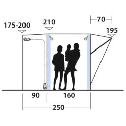 Outwell Newburg 160 Air - Motorhome Awning -Brunner Sales 2025 outwell newburg 160 air motorhome awning detail 3