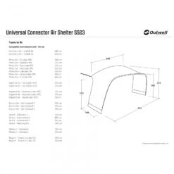 Outwell Universal Connector Air Shelter - Tent Extension -Brunner Sales 2025 outwell universal connector air shelter tent extension detail 9