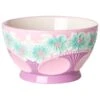 Rice Ceramic Bowl With Embossed Flower Design - Bowl