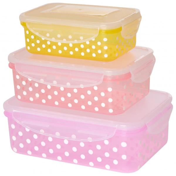 Rice Plastic Rectangular Food Boxes - Food Storage 3 Rice Plastic Rectangular Food Boxes - Food Storage