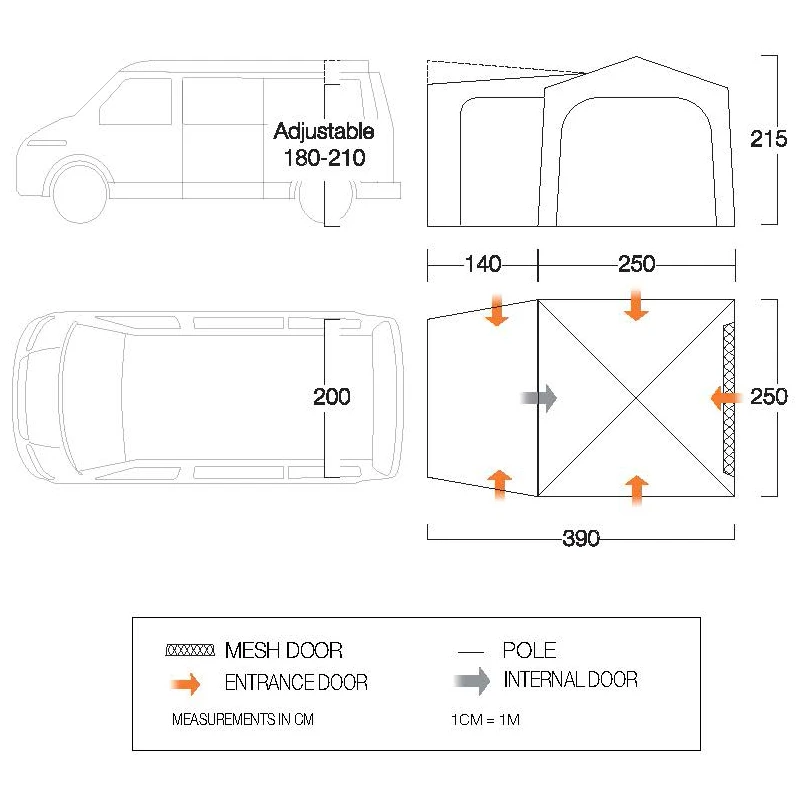 Vango Tailgate Hub Low - Motorhome Awning 4 Vango Tailgate Hub Low - Motorhome Awning - Image 2